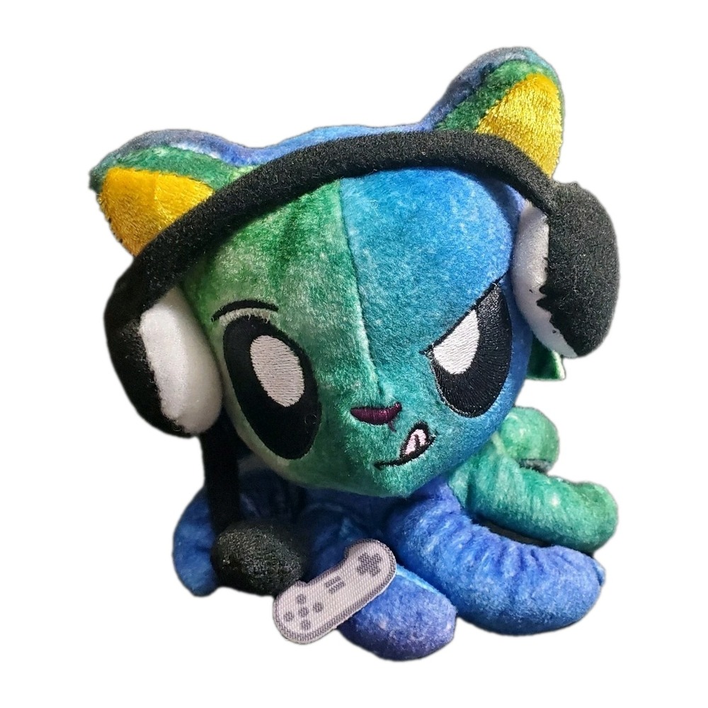 Tentacle Kitty Interdimensional Critters Blue Galaxy Gamer Little One Plush 5"